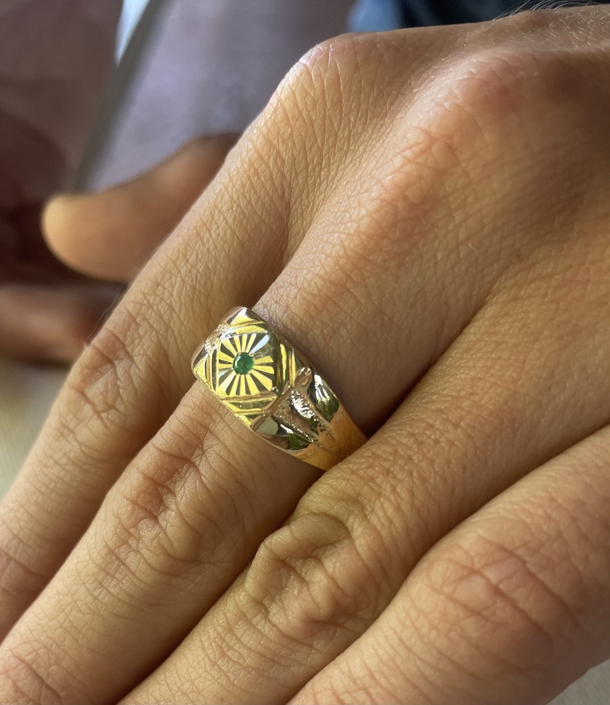 Anillo diamantado hombre